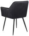 Set of 2 Velvet Dining Chairs Black JASMIN_859406