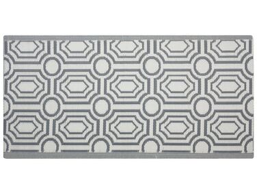 Obojstranný vonkajší koberec 90 x 180 cm sivý BIDAR