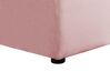 Rózsaszín bársony franciaágy ládával 140 x 200 cm NOYERS_834498