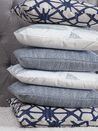 Set of 2 Cushions Chevron Pattern 45 x 45 cm Grey LUPINE_769295