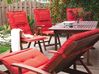 Coussin en tissu rouge clair pour chaise de jardin TOSCANA_801472