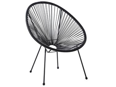 Krzesło z technorattanu czarne ACAPULCO II