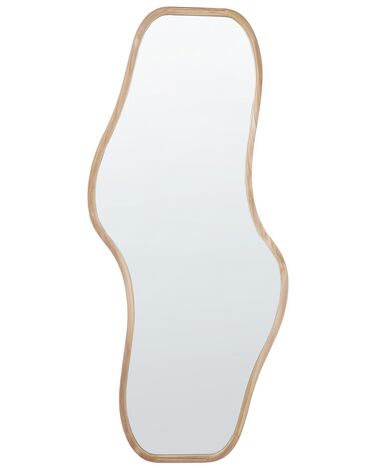 Dřevěné nástěnné zrcadlo 79 x 180 cm světlá BIOLLET