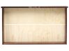 Dřevěná patrová postel s úložným prostorem 90 x 200 cm tmavé dřevo ALBON_877044