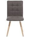 Conjunto de 2 sillas de comedor de poliéster gris pardo/madera clara BROOKLYN_693859
