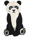 Teppe panda 100 x 160 cm ull svart/hvit JINGJING_874898