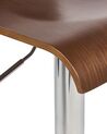 Conjunto de 2 sillas de bar de madera marrón/plateado VALENCIA_694424