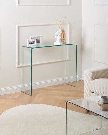 KENDALL Clear Glass Console KENDALL Clear Glass Console