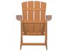 Krzesło ogrodowe z podnóżkiem jasne drewno ADIRONDACK_809449
