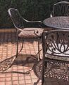 Trädgårdsmöbelset av bord och 4 stolar aluminium brun ANCONA_831829