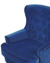 Fotel welurowy niebieski VIBORG II_708306