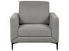 Ensemble canapés et fauteuil en tissu gris 6 places FENES_897803