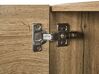 Sideboard heller Holzfarbton / schwarz 3 Schubladen 2 Türen FIORA_828807
