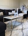 Marble Effect Coffee Table Beige and Gold DELANO_897369