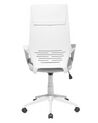 Cadeira de escritório em tecido branco e cinzenta DELIGHT_688464