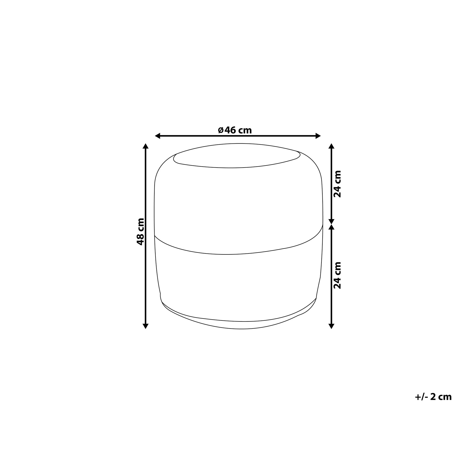 Puf ø 46 cm szary DALAMA