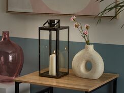 Lyhty ruostumaton teräs musta 34 cm CYPRUS