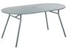 Zestaw ogrodowy metalowy stół i 4 krzesła jasnoniebieski CALVI z parasolem (16 opcji do wyboru)_863934