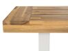 Zestaw ogrodowy drewniany stół i 2 ławki biały SCANIA_475767