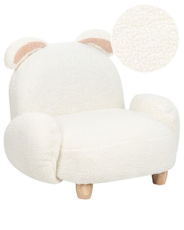 Fotel dziecięcy królik teddy biały KANNA