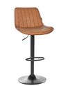 Set of 2 Faux Leather Swivel Bar Stools Brown DUBROVNIK_915976