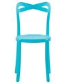 Lot de 4 chaises de jardin bleu turquoise CAMOGLI_809320