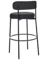 Set of 2 Boucle Bar Chairs Black ALLISON_913907