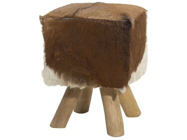 Štýlová stolička z tíkového dreva v jahňacej koži DALTON