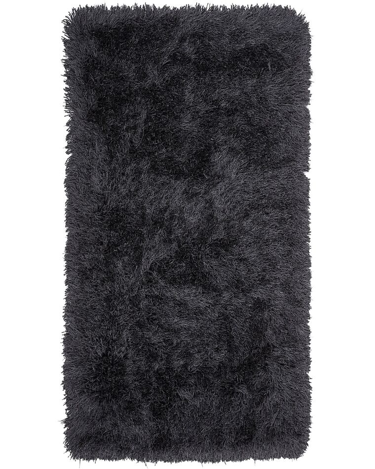 Fekete hosszú szálú szőnyeg 80 x 150 cm CIDE_746828