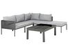 Lounge Set Aluminium grau / schwarz 6-Sitzer Auflagen grau FORANO_811009