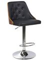 Set of 2 Faux Leather Swivel Bar Stools Black VANCOUVER_743150