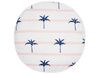Conjunto de 2 almofadas decorativas de jardim com padrão de palmeiras branco ⌀ 40 cm MOLTEDO_881424