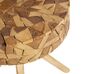 Mesa auxiliar de madera de teca clara ⌀ 50 cm THORSBY_737094