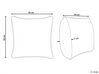 Bavlnený vankúš s vyšívaným vzorom dúhy 45 x 45 cm viacfarebný DORSTENIA_893286
