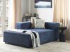 Right Hand Jumbo Cord Chaise Lounge Blue APRICA_908986