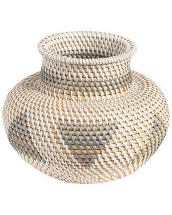 Koristemaljakko rottinki valkoinen/harmaa 22 cm ASAHAN Koristemaljakko rottinki valkoinen/harmaa 22 cm ASAHAN