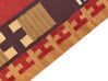Alfombra kilim de algodón rojo/marrón/beige 80 x 150 cm PARAKAR_870153