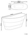 Vasca da bagno freestanding ovale nera e bianca 170 x 73 cm BUENAVISTA_751050