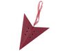 Lot de 2 étoiles décoratives LED 45 cm en papier brillant rouge MOTTI_835528