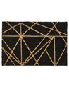 Paillasson avec motif géométrique 40 x 60 cm en fibre de coco noir KISOKOMA_904965