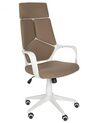 Krzesło biurowe regulowane brązowo-białe DELIGHT_903320