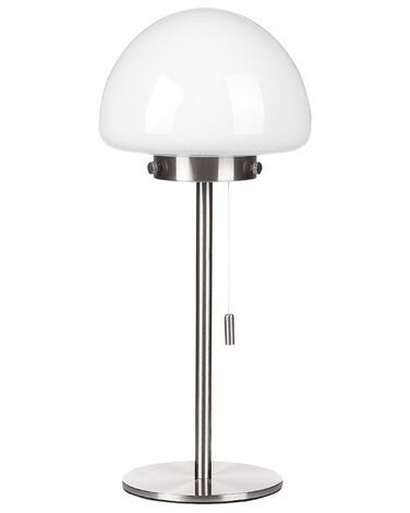 Lámpara de mesa de vidrio plateado/blanco 39 cm MORUGA