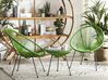 2 fauteuils spaghetti vert et table pour intérieur et extérieur ACAPULCO II_795256