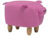 Fabric Animal Stool Pink PIGGY_710647