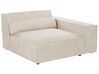 3 Seater Modular Velvet Sofa with Ottoman Beige HELLNAR_911019