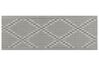 Outdoor Teppich grau 60 x 105 cm kariertes Muster Kurzflor JALNA_766557