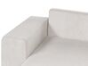 Canapé-lit d'angle à droite avec rangement en velours côtelé beige clair LUSPA_898652