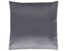 Set of 2 Velvet Cushions Geometric Pattern 45 x 45 cm Grey ASPIDISTRA_810559