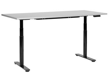 Fekete és szürke elektromosan állítható íróasztal 180 x 80 cm DESTINAS