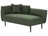Left Hand Boucle Chaise Lounge Dark Green CHEVANNES_877223